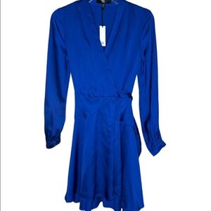 Banana Republic Royal Blue Wrap Dress Size XS Nwt
